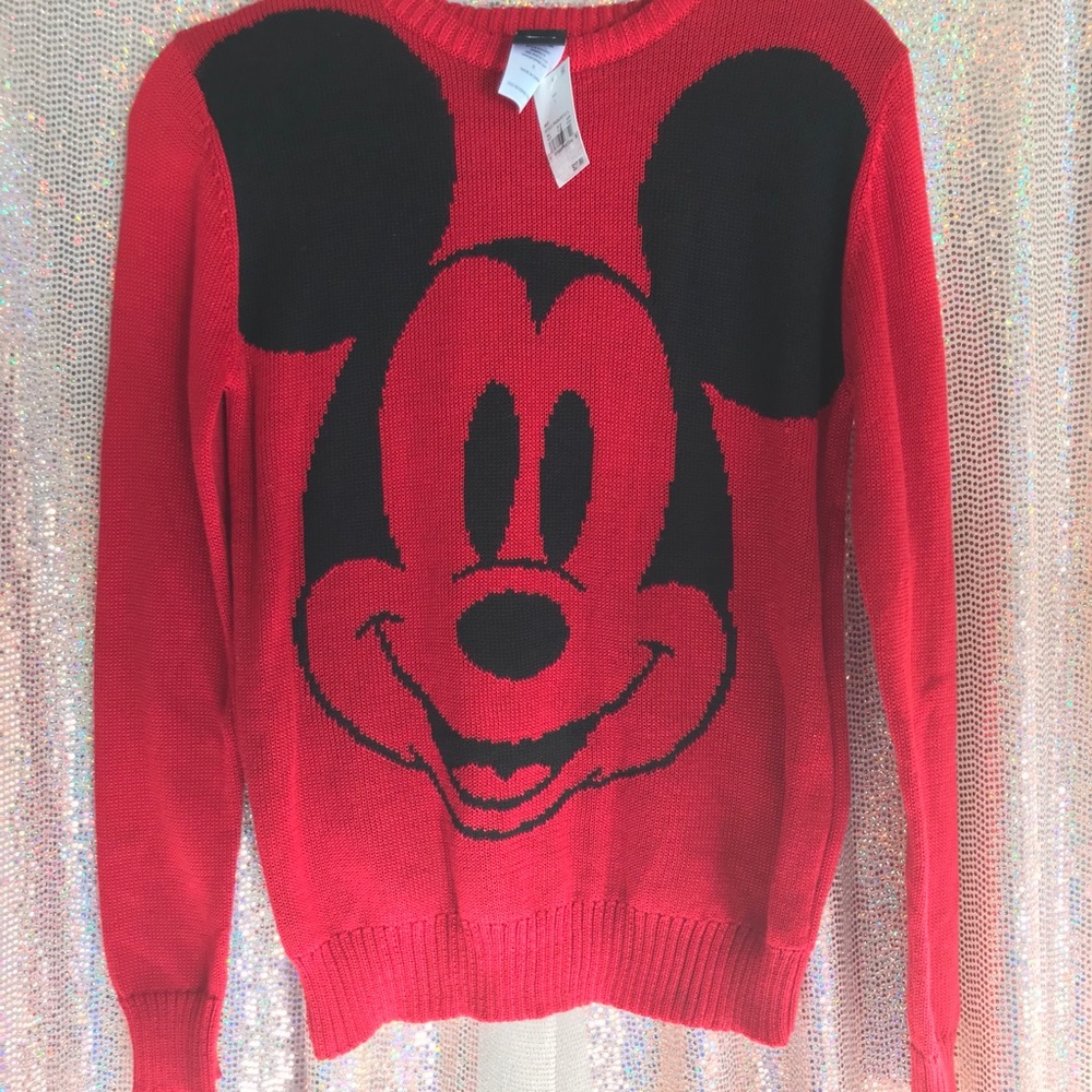 NEW RED MICKEY MOUSE SWEATER